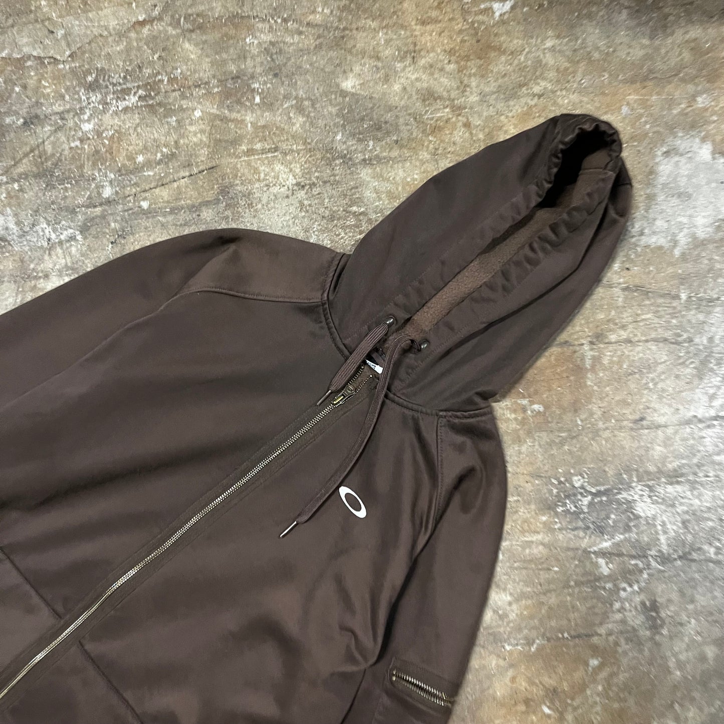 Oakley Brown Zip Up Hoodie (Large)