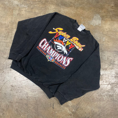 Broncos Super Bowl Blk Sweatshirt(Large)