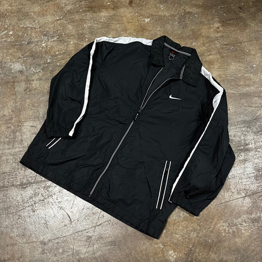 Nike Y2K Blk and Wht Windbreaker (XXL)