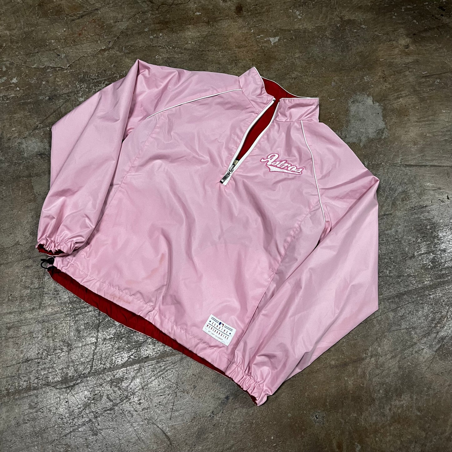 Astros Pull Over Windbreaker Reversible Pink & Red (Mediumish)