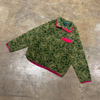 Patagonia Fleece Grn and Pink Flower Pattern (X-Large)