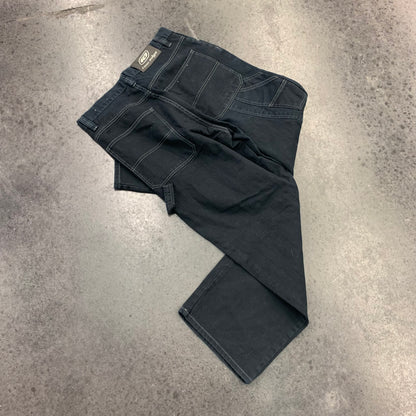 Y2K Raw Edge Pants BLK