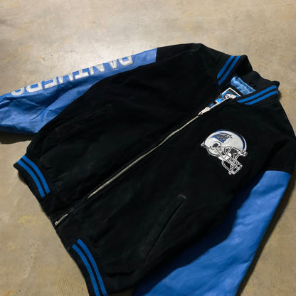 Carolina Panthers suede leather jacket