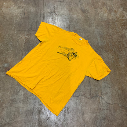 Iowa Yllw 70s Football Tee