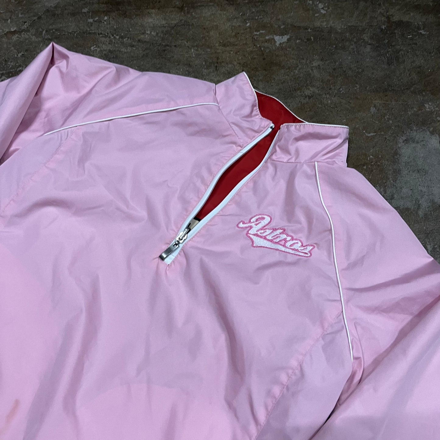 Astros Pull Over Windbreaker Reversible Pink & Red (Mediumish)