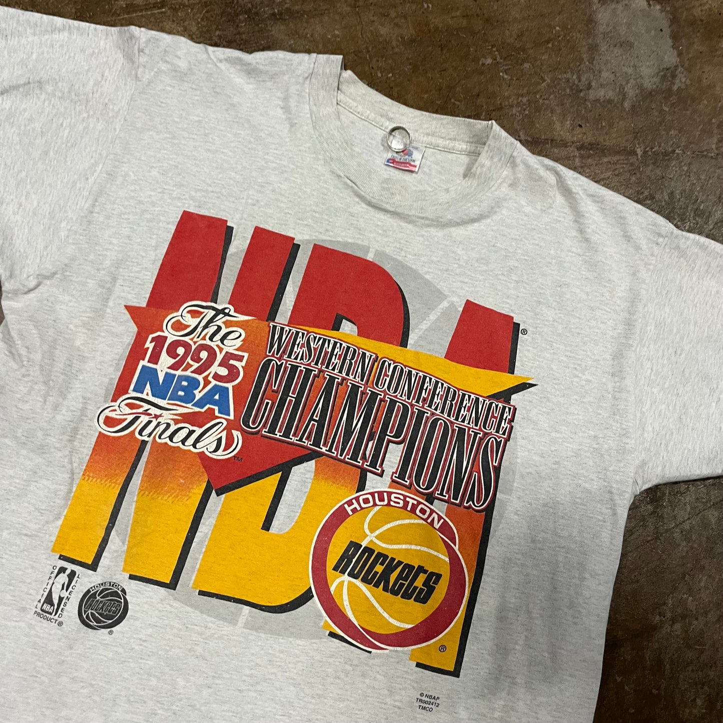 NBA Rockets ‘95 Grey Tee (X-Large)