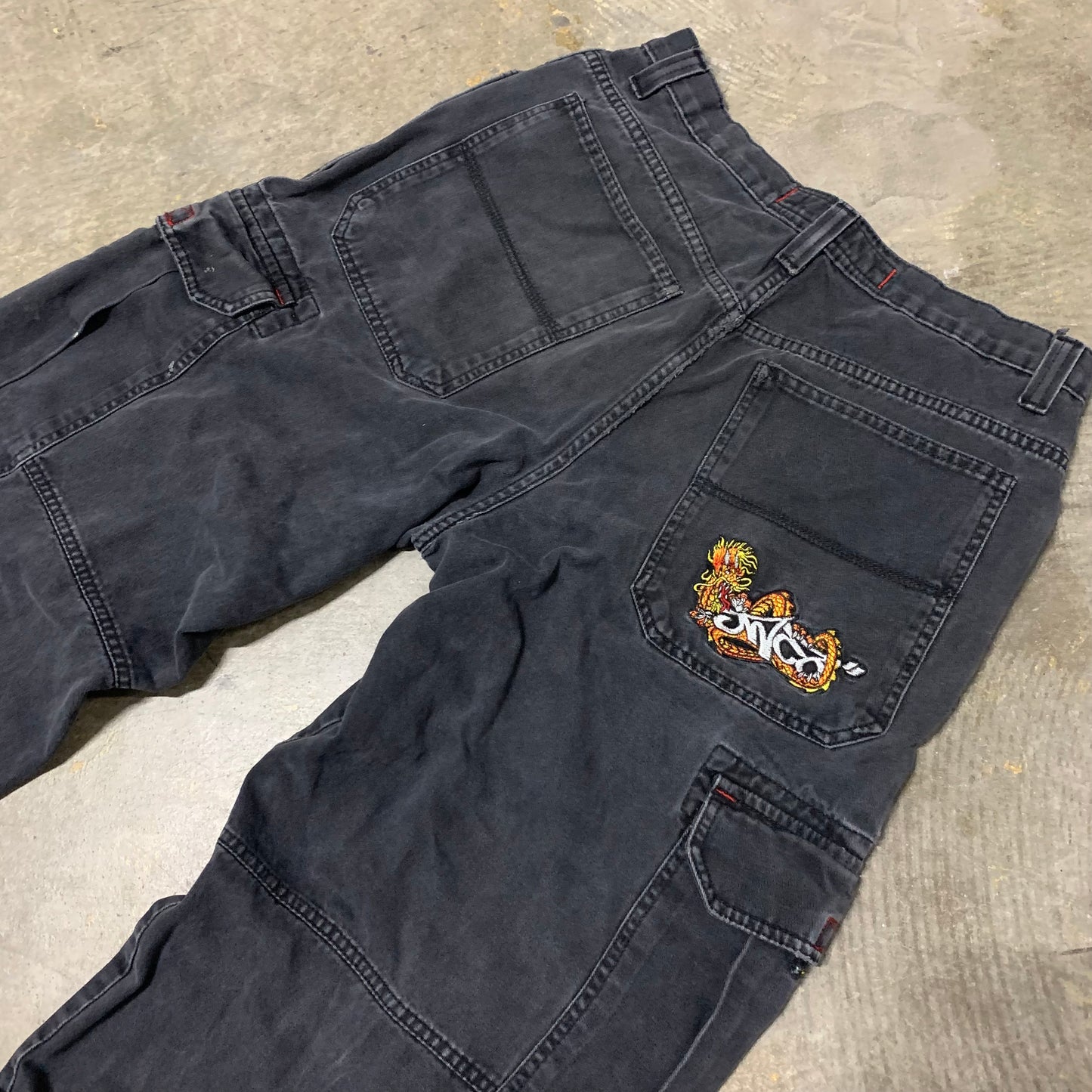 JNCO Thrashed Y2K Black Pants (34W x 32L)