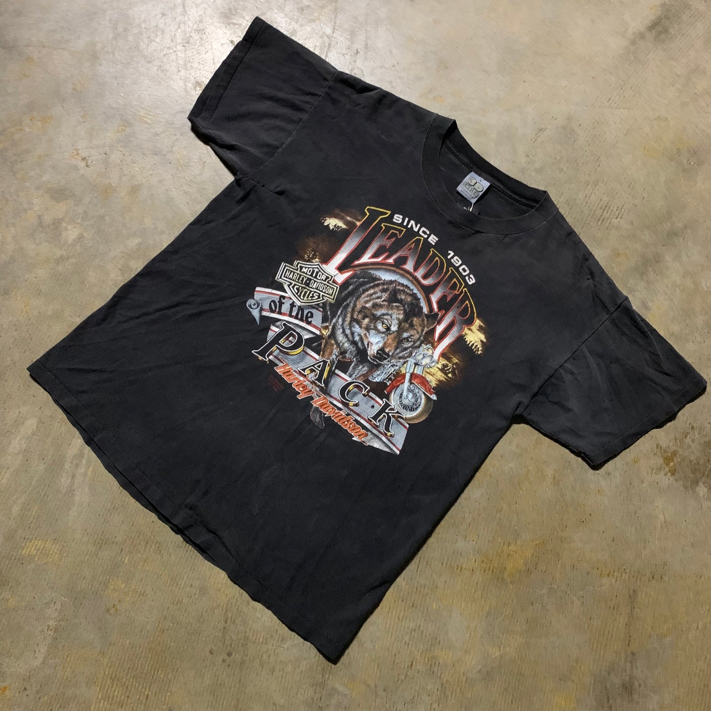 3D Emblem Harley Davidson Leader of the Pack Tee (Large)