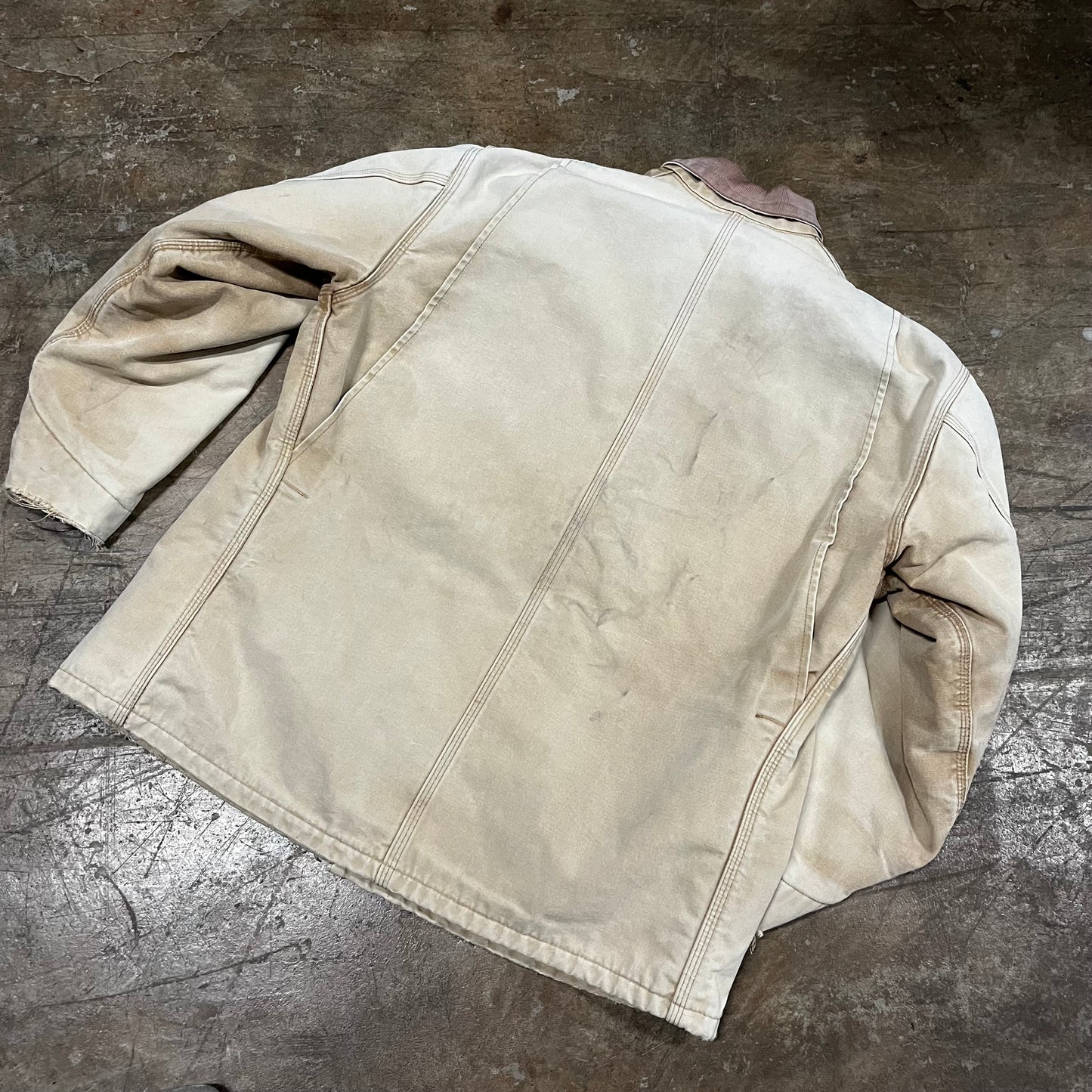 Carhartt Beige Farm Coat Jacket (XLarge)