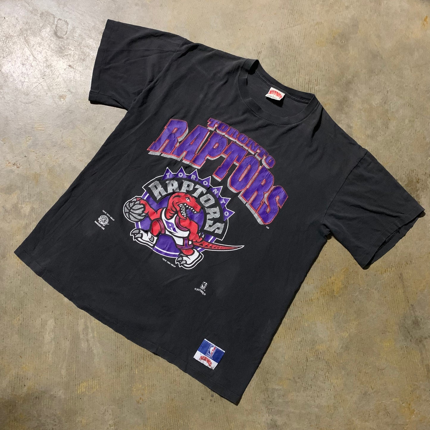 Toronto Raptors Thrashed Sports Tee (X-Large)