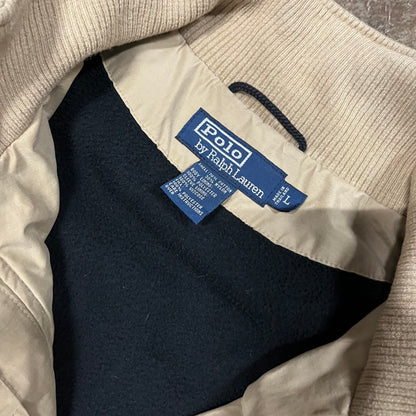 Polo Ralph Puffer Beige Jacket (Large)