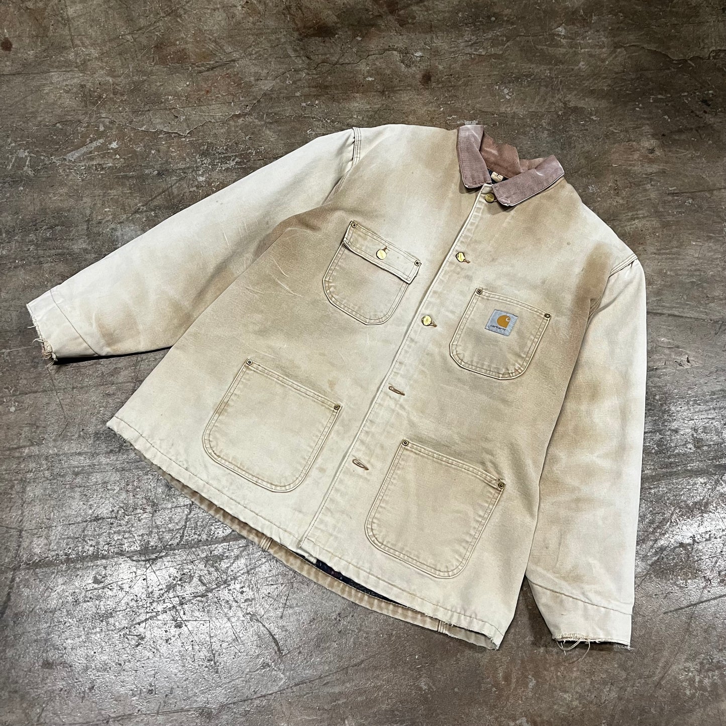 Carhartt Beige Farm Coat Jacket (XLarge)