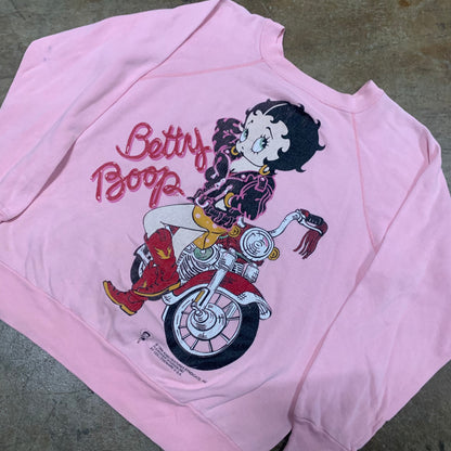 Betty Boop Pink 80s Sweatshirt (Large)