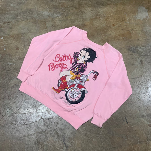 Betty Boop Pink 80s Sweatshirt (Large)