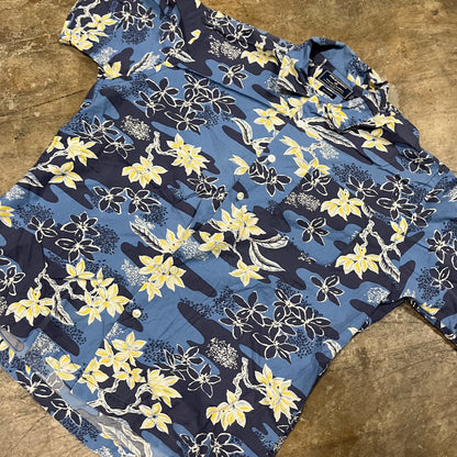 Polo Sport Blue Hawaiian Button Up (Large)