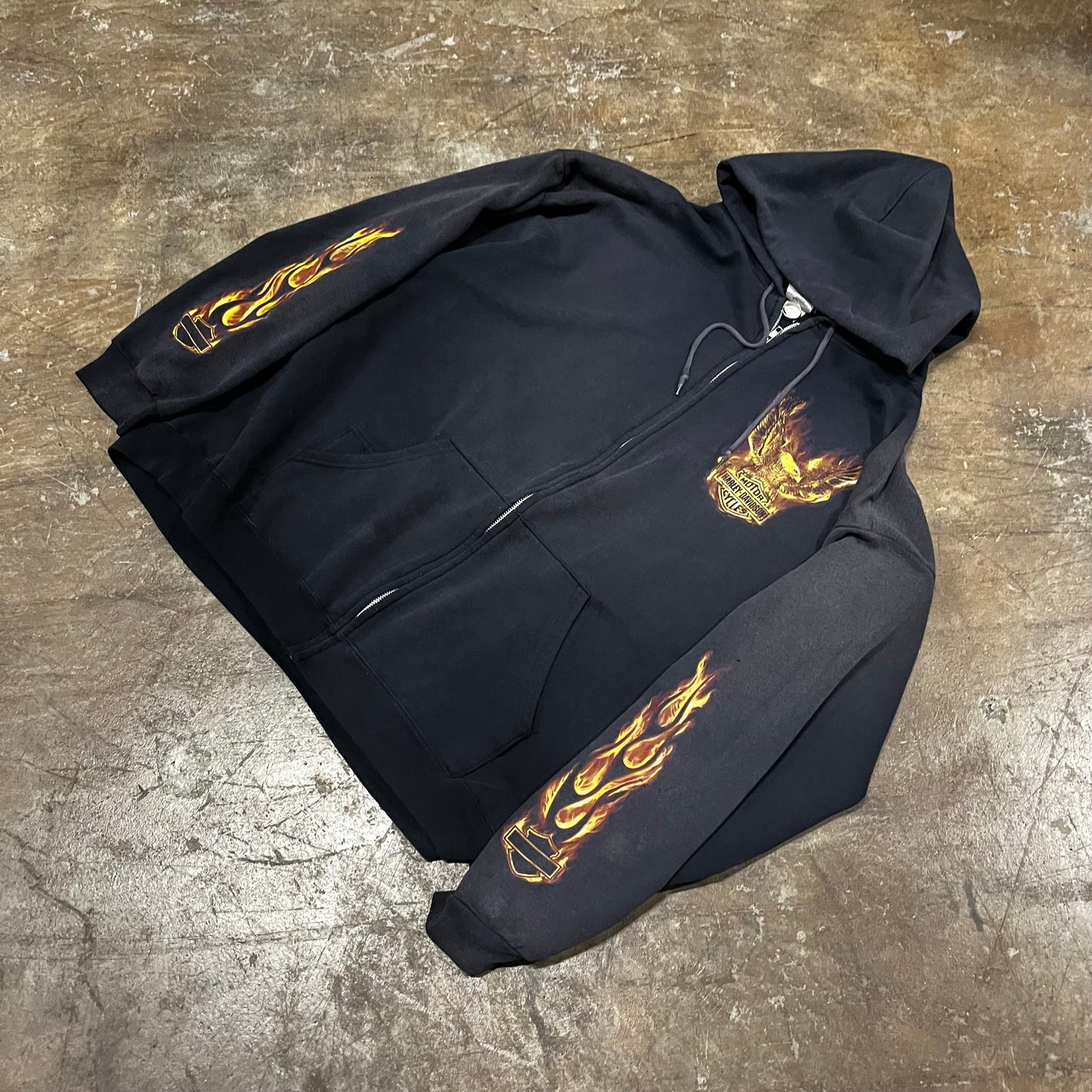 Harley Davidson Flame Faded Hoodie (5X-Large)